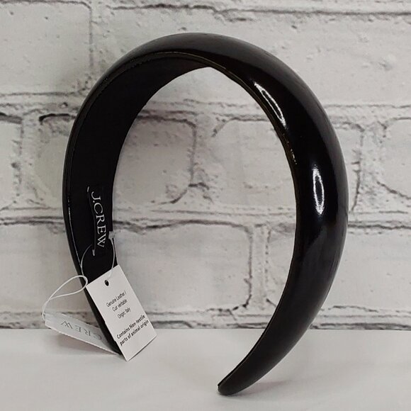 J.CREW OVERSIZED LEATHER HEADBAND PATENT GĹOSSI-PUFF - Picture 8 of 16